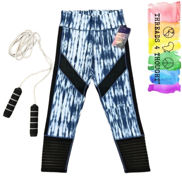 NWT THREADS 4 THOUGHT Cropped Tie Dye Mesh Leggings! - Picture 2 of 7